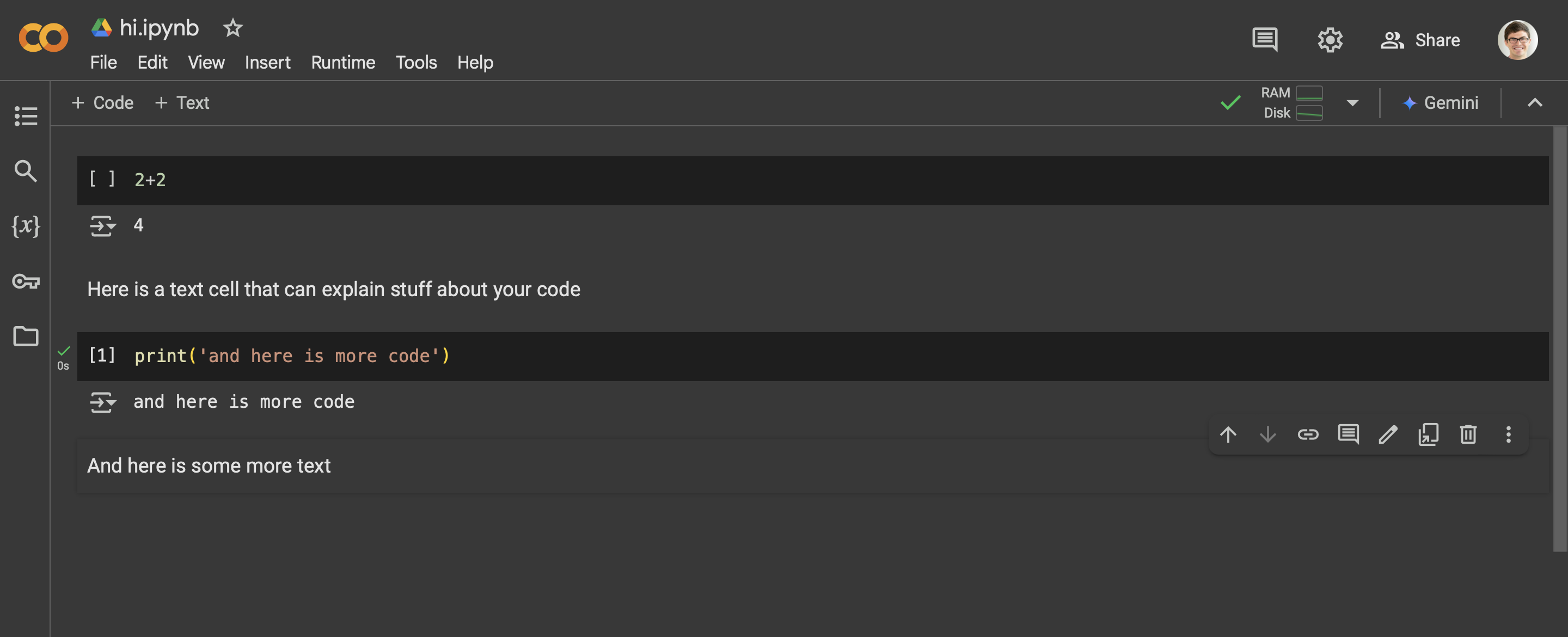 Python in Google Colab